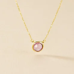 Collier Arenale Or Jaune Amethyste