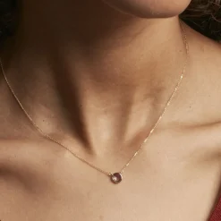 Collier Arenale Or Jaune Amethyste