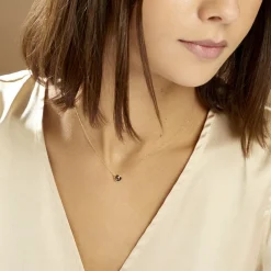 Collier Arenale Or Jaune Quartz