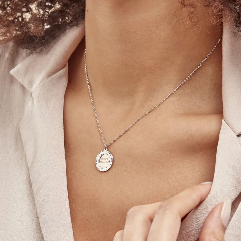 Collier Argent Bicolore Teodoro