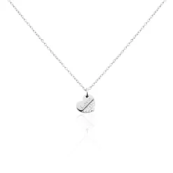Collier Argent Blanc Alphonzo Oxydes De Zirconium