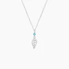 Collier Argent Blanc Angelika Pierres Synthetiques