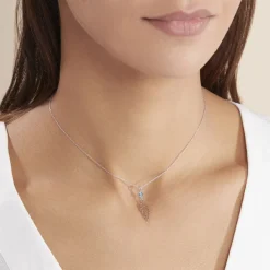 Collier Argent Blanc Angelika Pierres Synthetiques