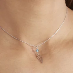 Collier Argent Blanc Angelika Pierres Synthetiques