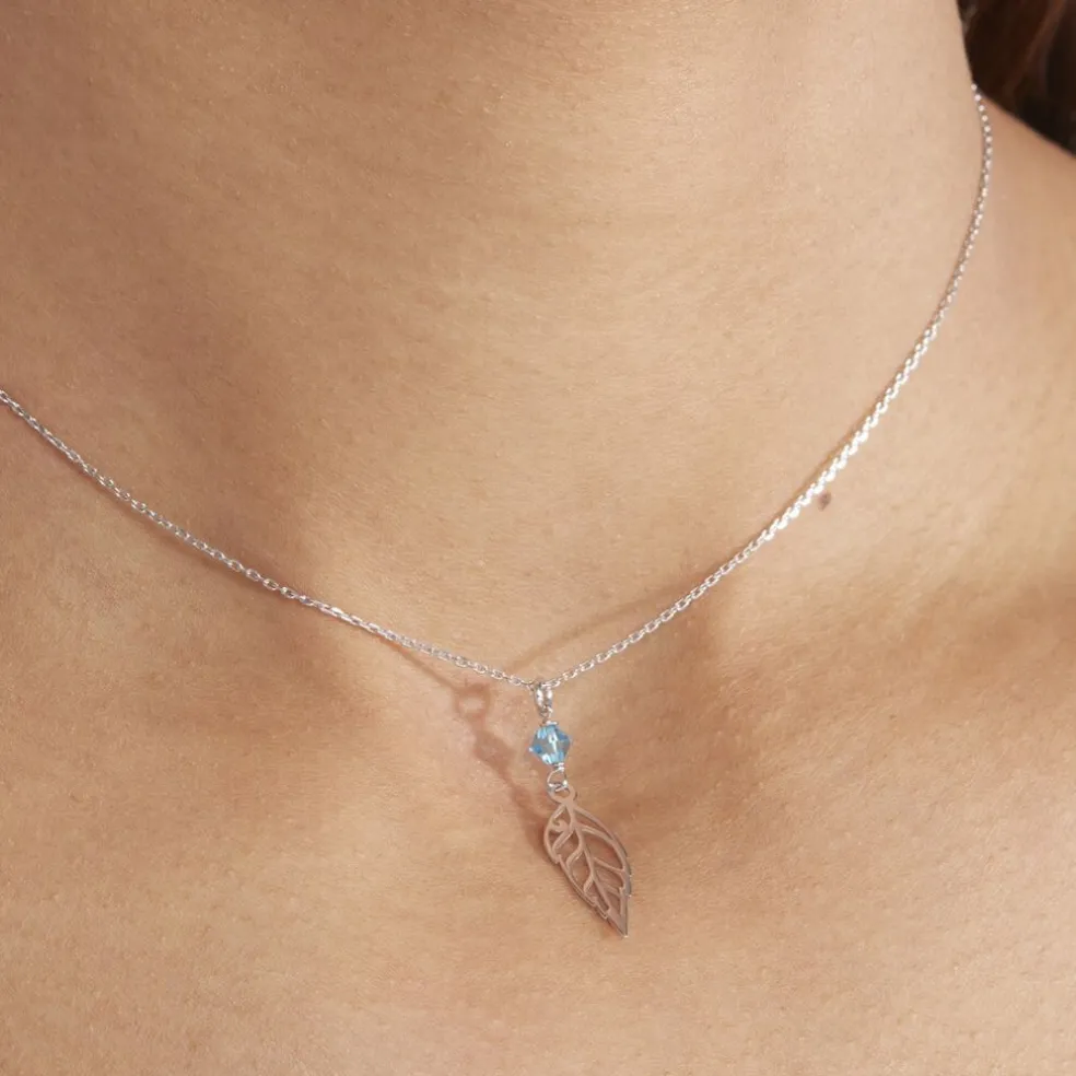 Collier Argent Blanc Angelika Pierres Synthetiques