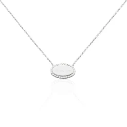 Collier Argent Blanc Ankur Oxydes De Zirconium