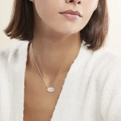 Collier Argent Blanc Ankur Oxydes De Zirconium