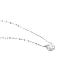 Collier Argent Blanc Aroha Oxyde De Zirconium