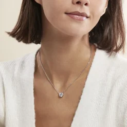 Collier Argent Blanc Aroha Oxyde De Zirconium