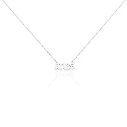 Collier Argent Blanc Astro