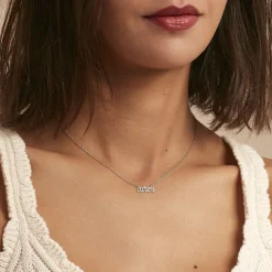 Collier Argent Blanc Astro