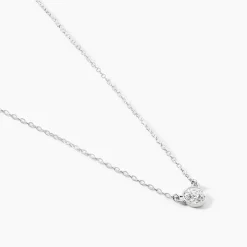 Collier Argent Blanc Auxana Oxyde De Zirconium
