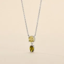 Collier Argent Blanc Brenna Oxydes De Zirconium