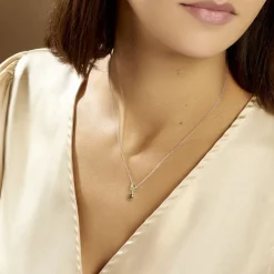 Collier Argent Blanc Brenna Oxydes De Zirconium