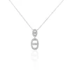 Collier Argent Blanc Caprina Oxydes De Zirconium