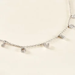 Collier Argent Blanc Deep In Love Oxyde De Zirconium