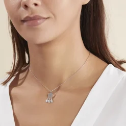 Collier Argent Blanc Ida