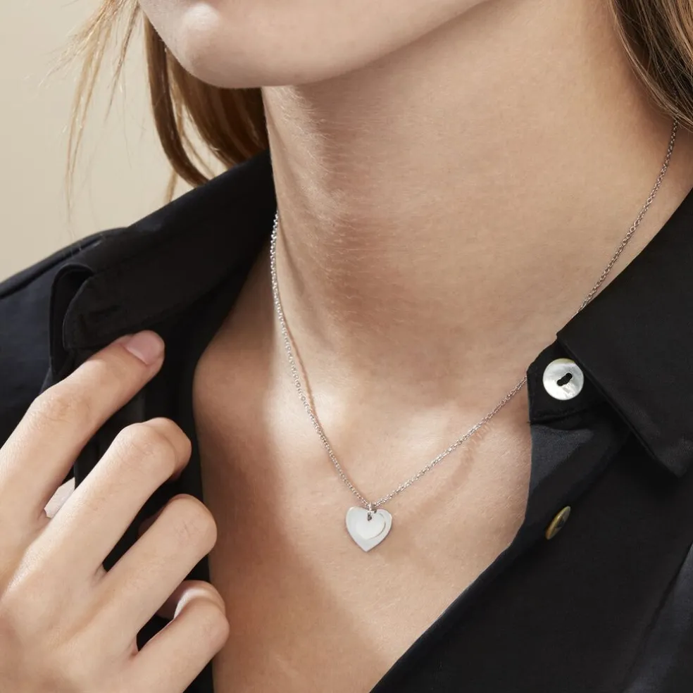 Collier Argent Blanc Ikaria Nacre