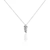Collier Argent Blanc Jade Oxydes De Zirconium