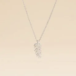 Collier Argent Blanc Jade Oxydes De Zirconium