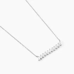 Collier Argent Blanc Joceius Oxydes De Zirconium