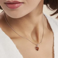 Collier Argent Blanc Karyl Ambre