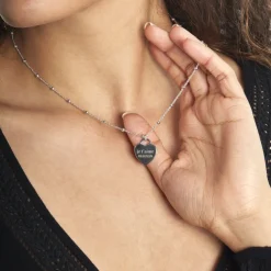 Collier Argent Blanc Laurentin