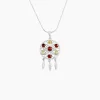 Collier Argent Blanc Lorena Ambre