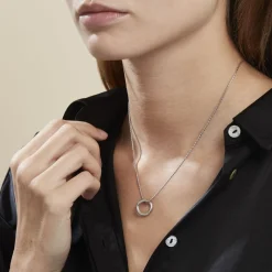 Collier Argent Blanc Melia