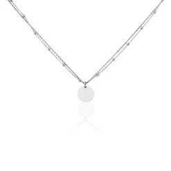 Collier Argent Blanc Mireio