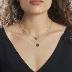 Collier Argent Blanc Mireio