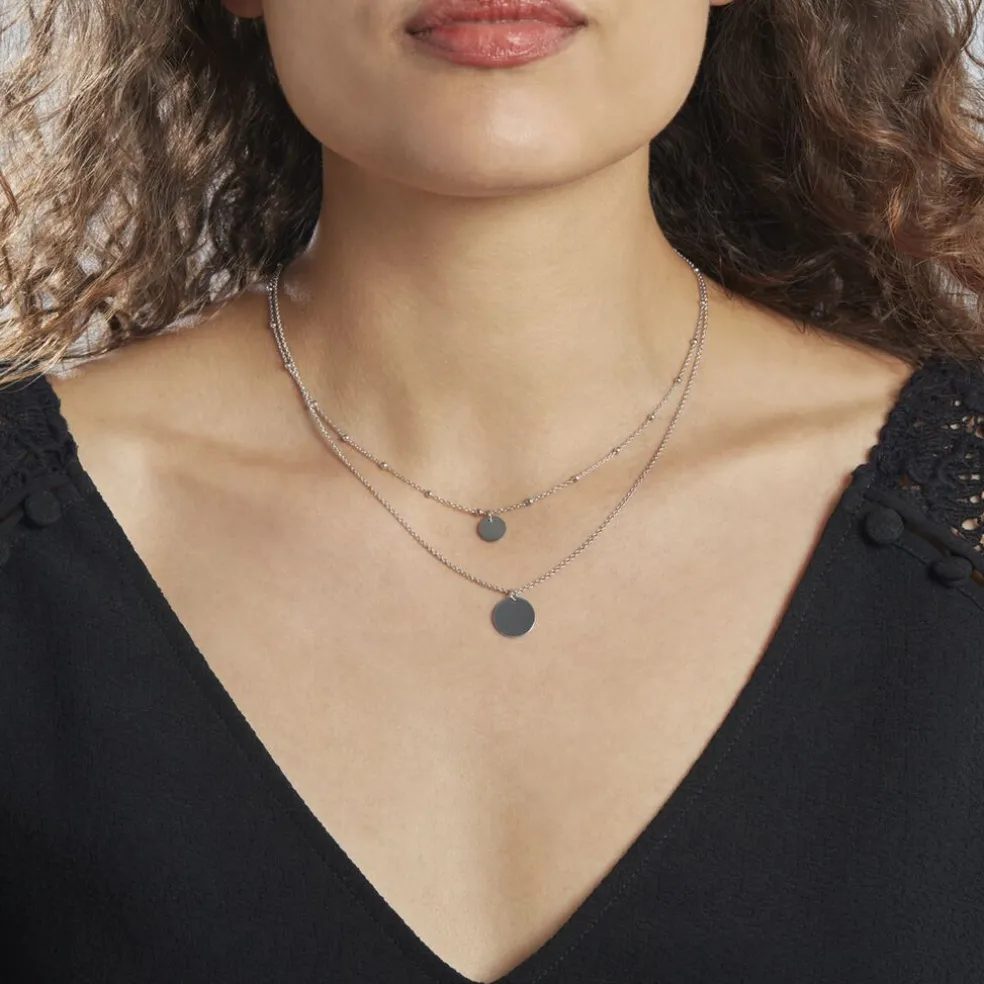 Collier Argent Blanc Mireio