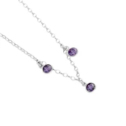 Collier Argent Blanc Muireall Oxydes De Zirconium