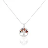 Collier Argent Blanc Odaya Ambre