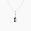Collier Argent Blanc Odilon Ambre