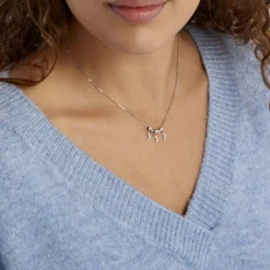 Collier Argent Blanc Olie