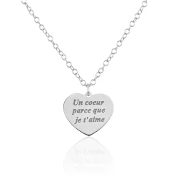 Collier Argent Blanc Patie