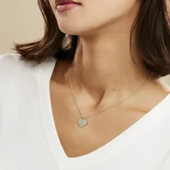 Collier Argent Blanc Patie