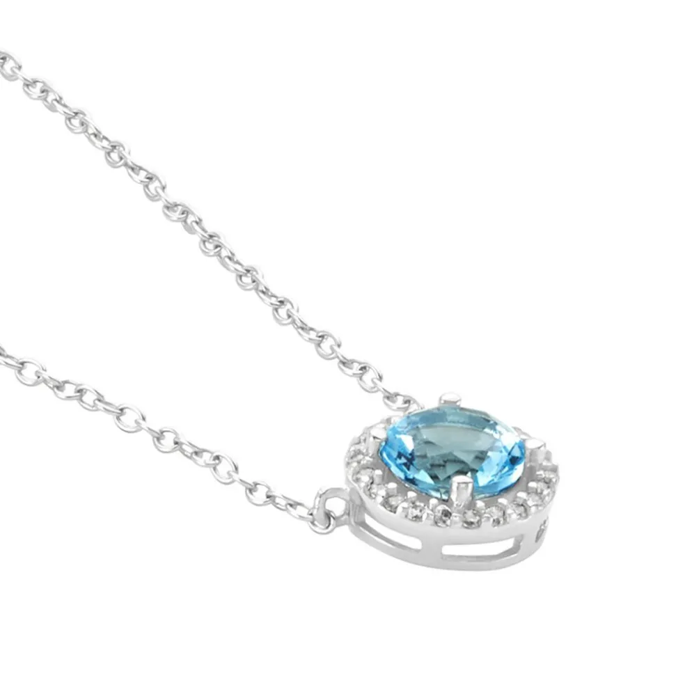 Collier Argent Blanc Rio Copacabana Oxyde De Zirconium