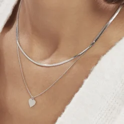 Collier Argent Blanc Sapphira