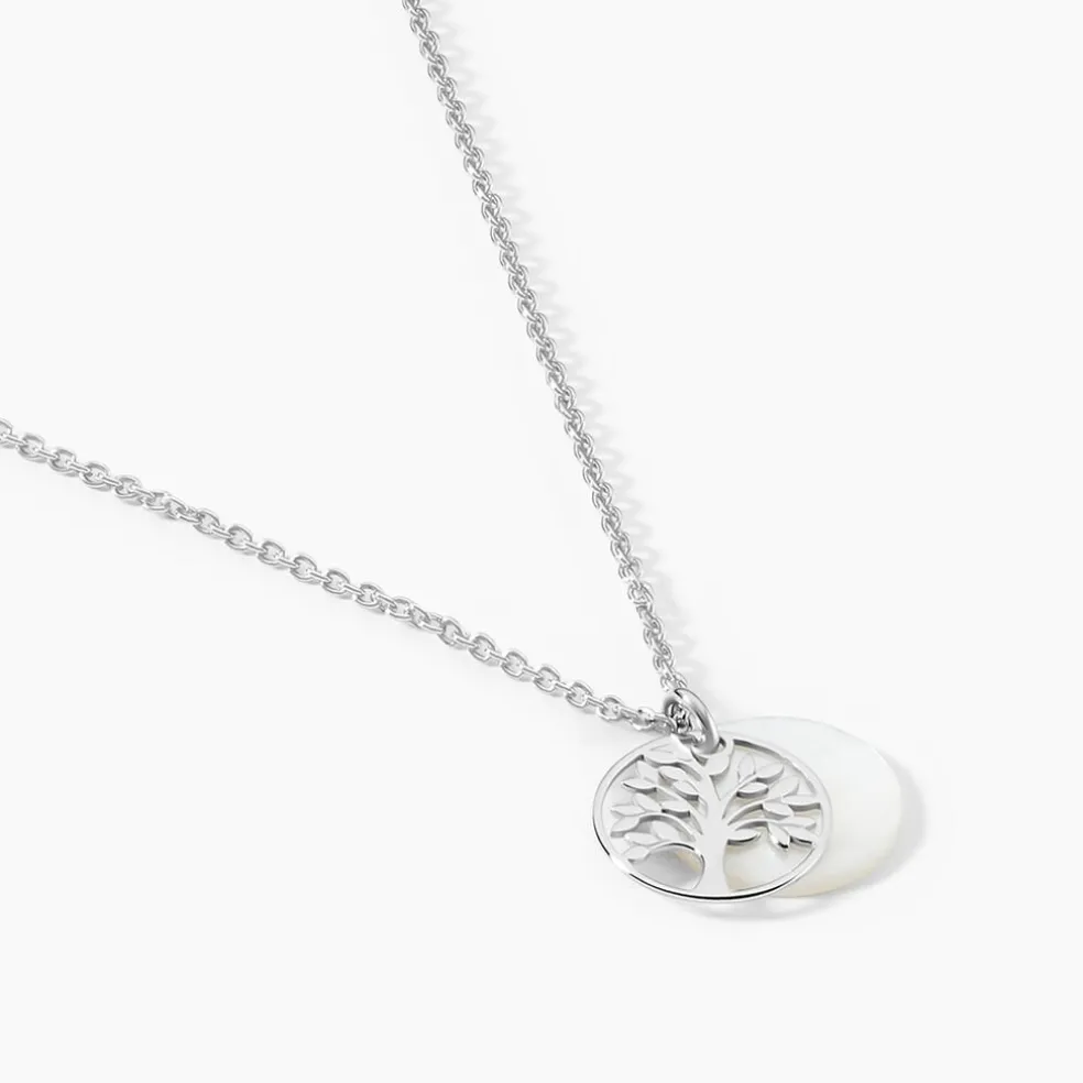 Collier Argent Blanc Sofee Nacre