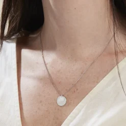 Collier Argent Blanc Tana Nacre