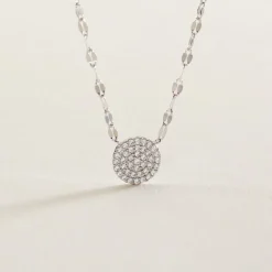 Collier Argent Blanc Turin Oxydes De Zirconium