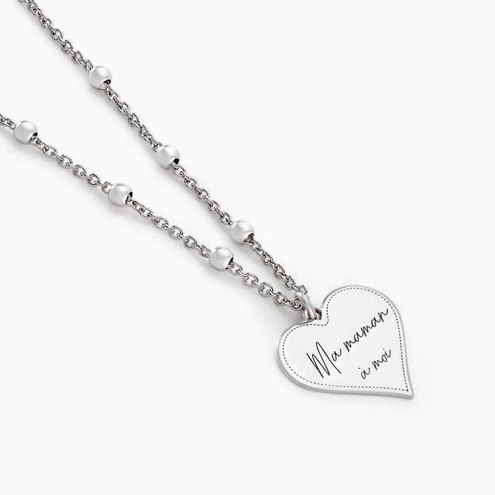 Collier Argent Blanc Valerien