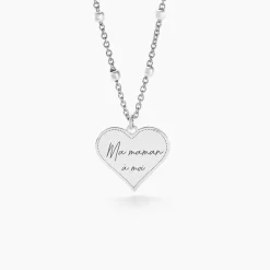 Collier Argent Blanc Valerien