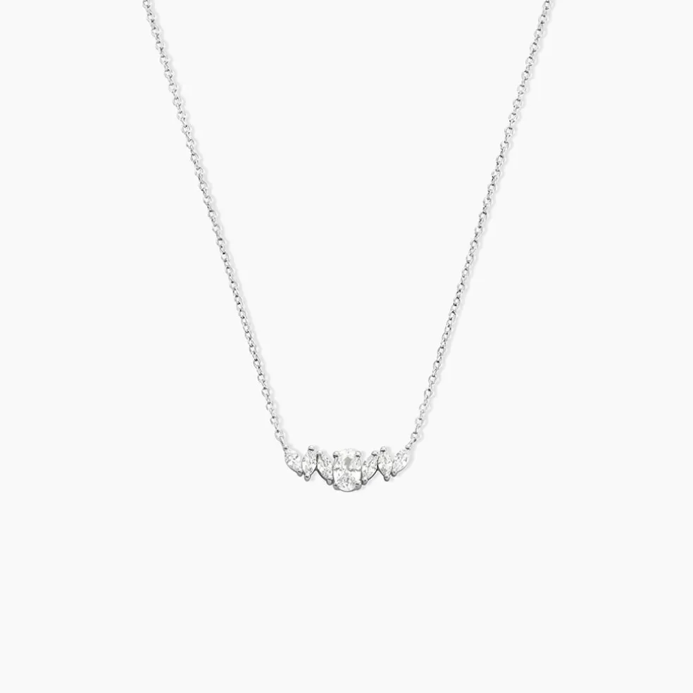 Collier Argent Blanc Winter Sweetness Oxyde De Zirconium