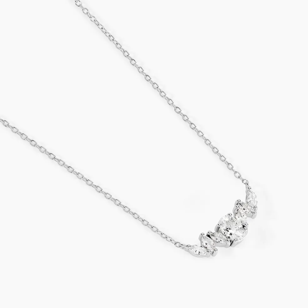 Collier Argent Blanc Winter Sweetness Oxyde De Zirconium