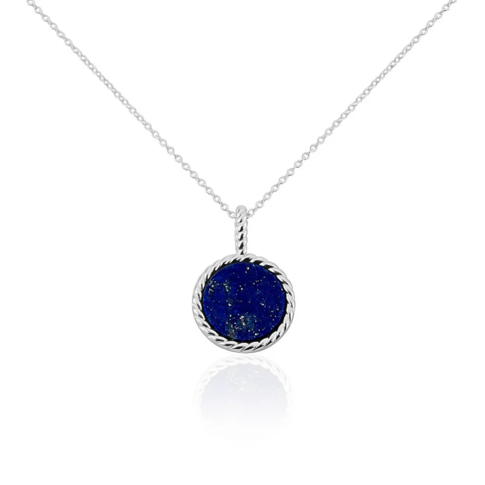 Collier Argent Blanc Zea Lapis Lazulis
