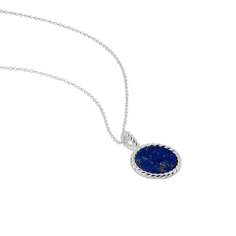 Collier Argent Blanc Zea Lapis Lazulis