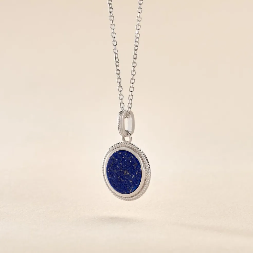 Collier Argent Blanc Zea Lapis Lazulis